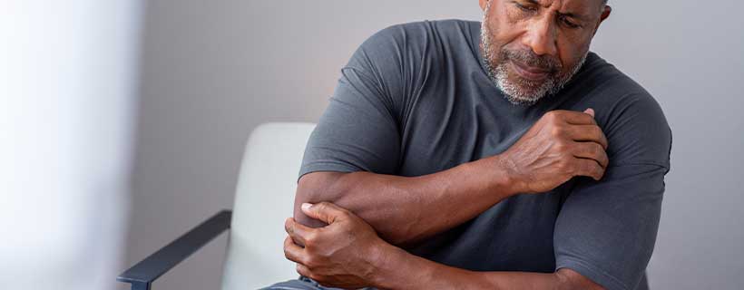 patient needing elbow pain in need of shockwave therapy in Ontario